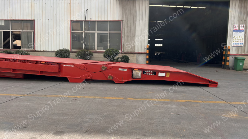 folding gooseneck low bed trailer