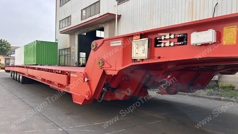 folding gooseneck low bed trailer