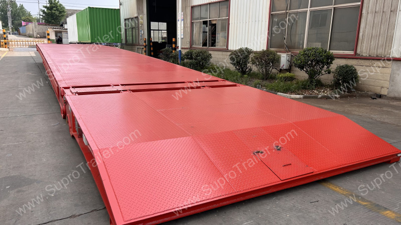 folding gooseneck low bed trailer