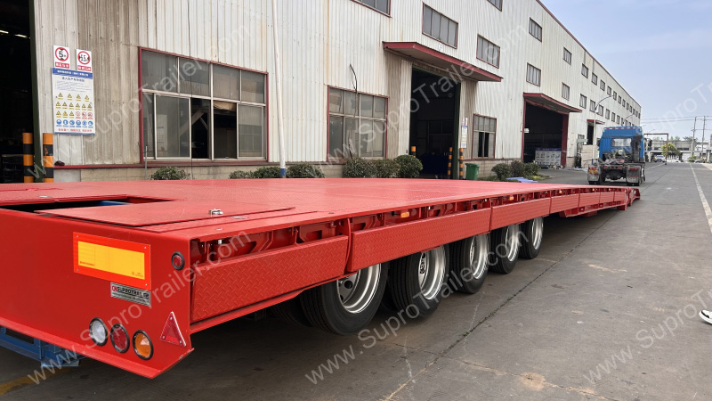 folding gooseneck low bed trailer