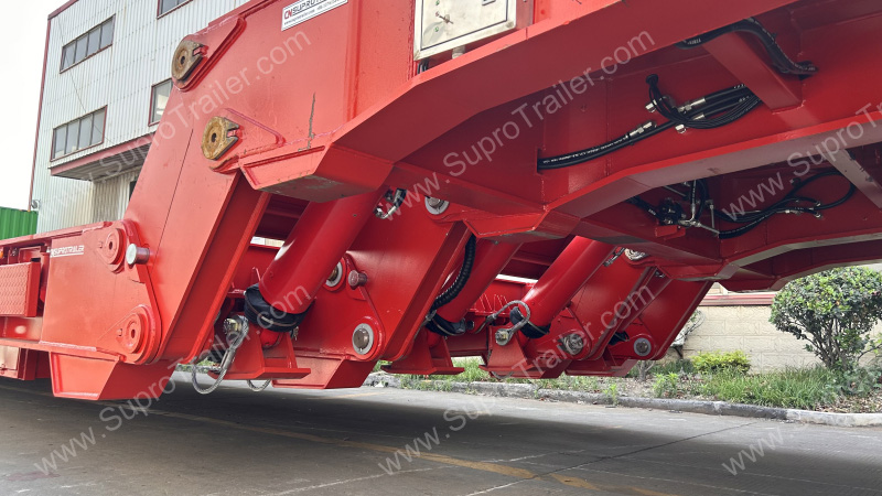 folding gooseneck low bed trailer