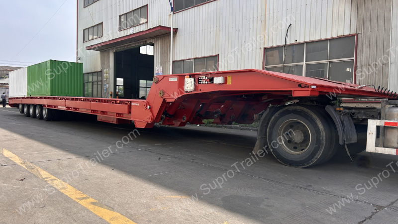 folding gooseneck low bed trailer
