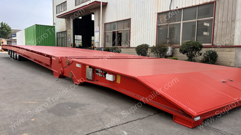 folding gooseneck low bed trailer