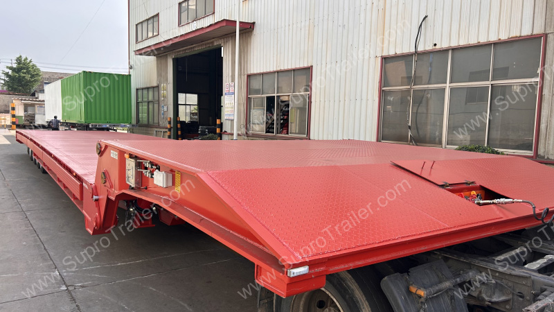 folding gooseneck low bed trailer