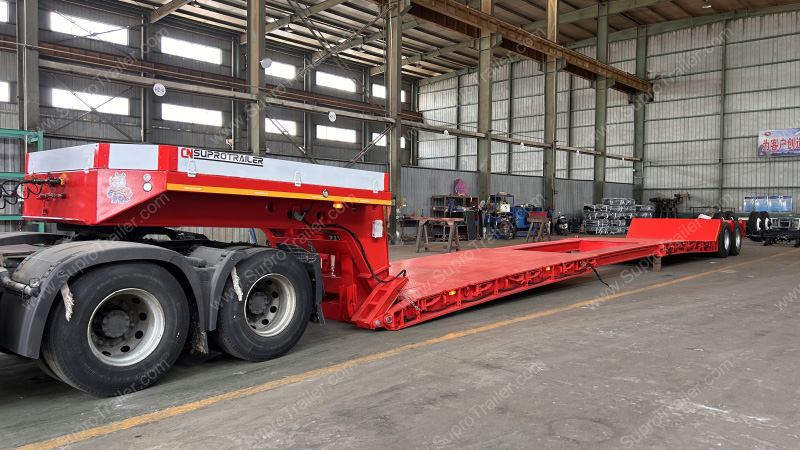 Extendable Beams of Detachable Gooseneck Lowbed Trailer