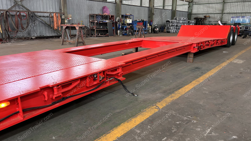 Extendable Beams of Detachable Gooseneck Lowbed Trailer