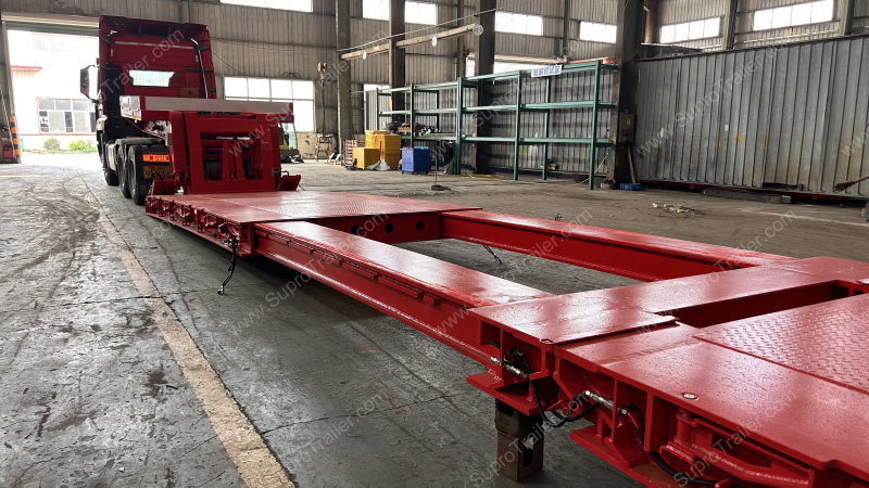 Extendable Beams of Detachable Gooseneck Lowbed Trailer