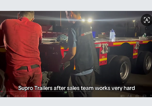SuproTrailer On-Site Support Until Your Job Is Done