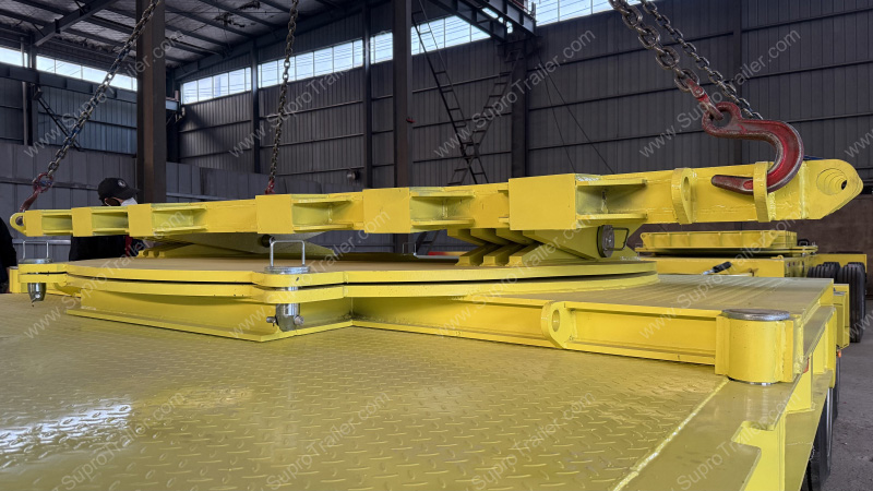 turntable flatbed trailer for girder transport