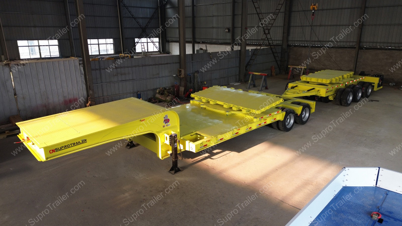 turntable flatbed trailer for girder transport
