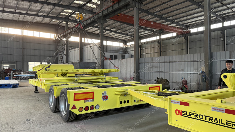 turntable flatbed trailer for girder transport