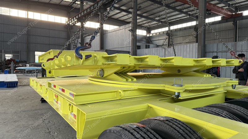 turntable flatbed trailer for girder transport