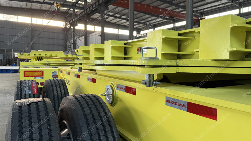 turntable flatbed trailer for girder transport