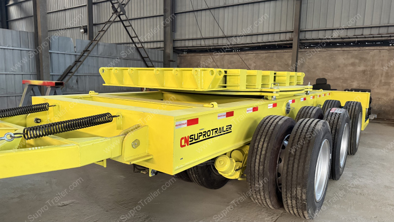 turntable flatbed trailer for girder transport