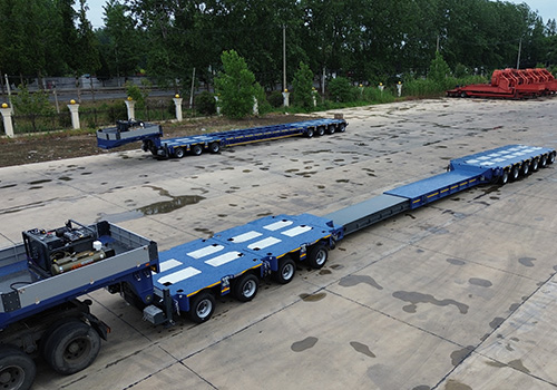 Detachable Head, 1.4m Width, From 7m Extend to 11m, 150 Tons Loads Drop Deck Bed