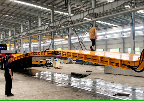 Detachable Head Drop Deck Bed, 5+5+5m Decks, Loads 200 Tons
