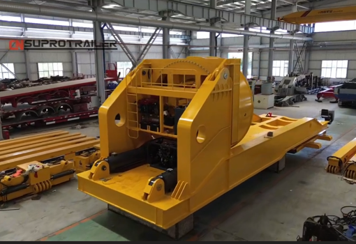 Supro 1,000 Ton-Meter Wind Blade Adapter Makes Extra-Long Blade Transport Easier!